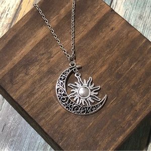 Sun and Moon Pendant Necklace